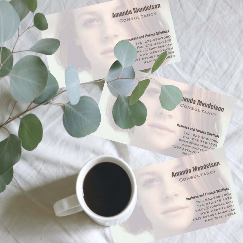 personalized photo overlay and general contact information 