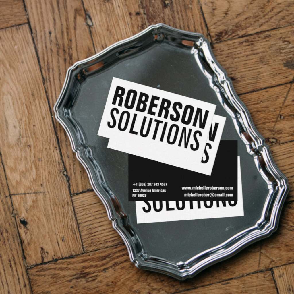 personalized big modern black typography on white background 