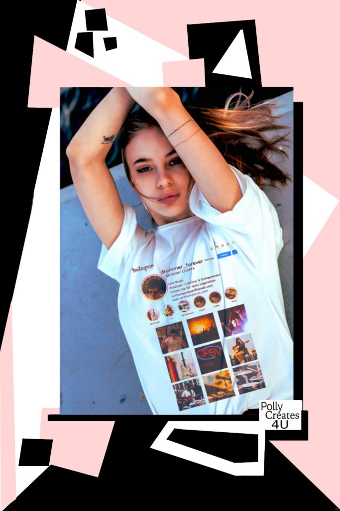 instagram collage promotional t-shirt