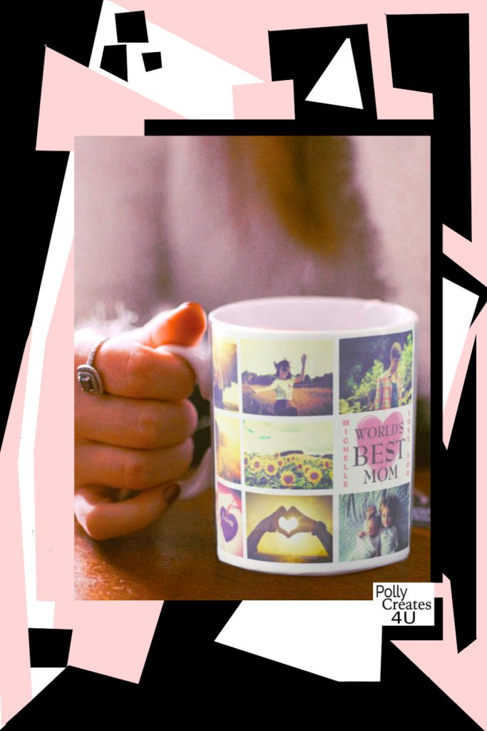 Cool custom photo mug with text and heart.