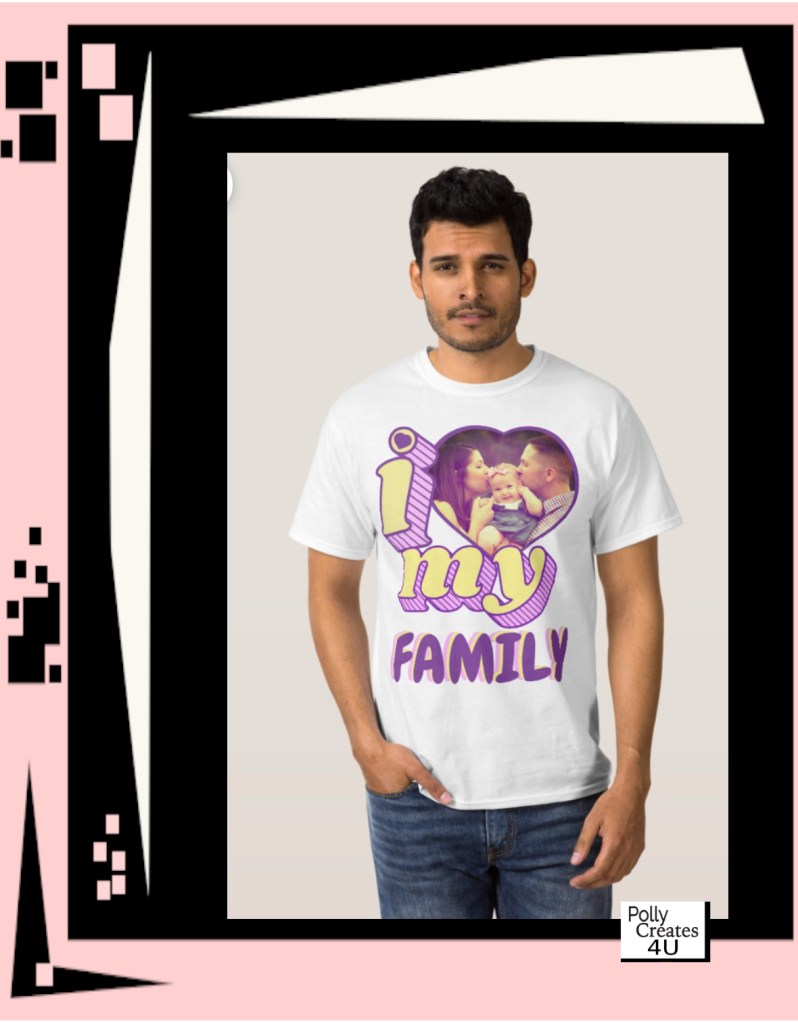 Custom I Love I heart t-shirt . I love my girlfriend. I love my dog. I love my family ... Personalized Heart shaped photo.