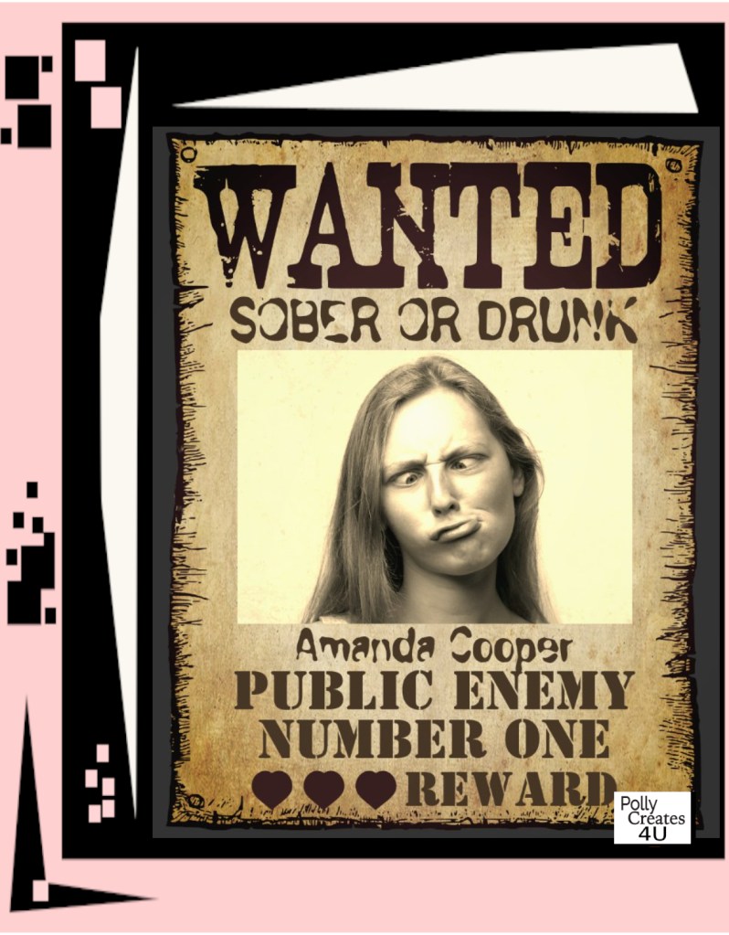 Funny personalized wanted photo poster