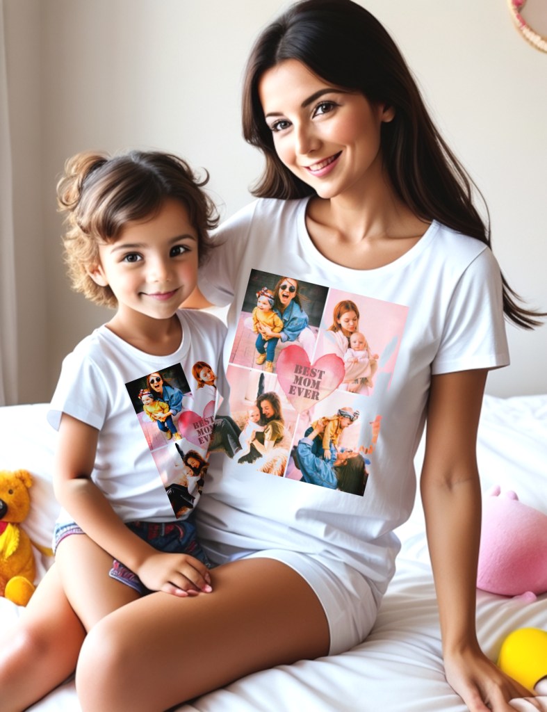 personalized photo and heart monogram with custom text, best mom ever.