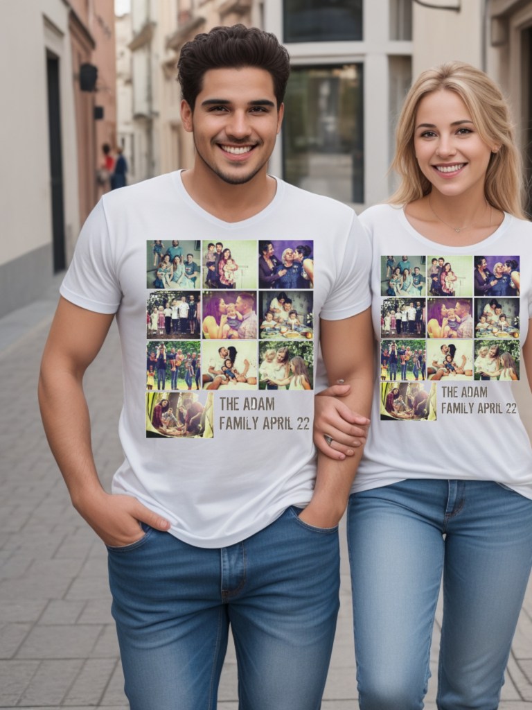 Custom photo collage tee